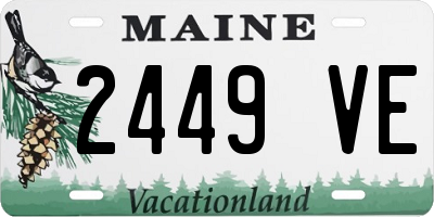 ME license plate 2449VE