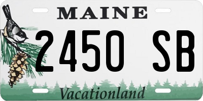 ME license plate 2450SB