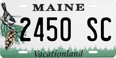 ME license plate 2450SC