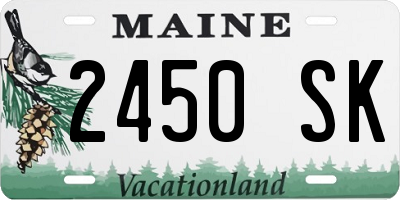 ME license plate 2450SK