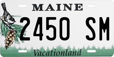 ME license plate 2450SM