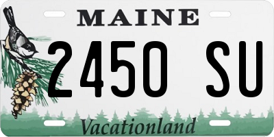 ME license plate 2450SU