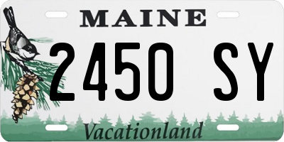 ME license plate 2450SY