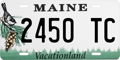 ME license plate 2450TC