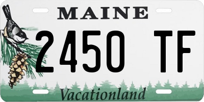 ME license plate 2450TF