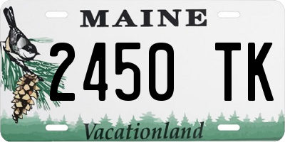 ME license plate 2450TK