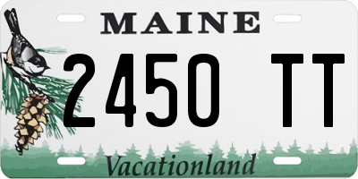 ME license plate 2450TT