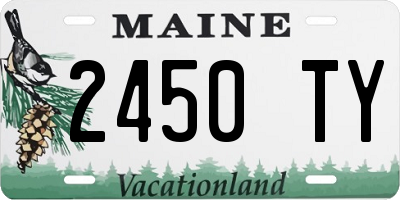 ME license plate 2450TY