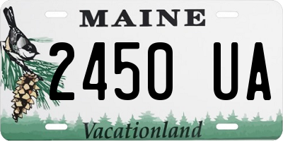 ME license plate 2450UA