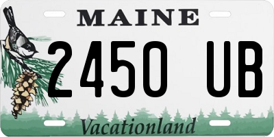 ME license plate 2450UB