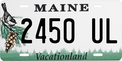 ME license plate 2450UL