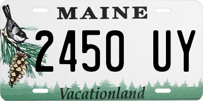 ME license plate 2450UY