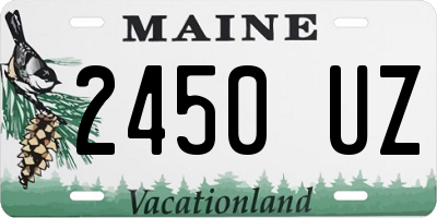 ME license plate 2450UZ