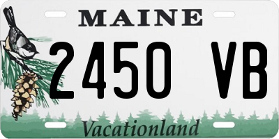 ME license plate 2450VB