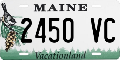 ME license plate 2450VC