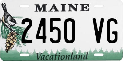 ME license plate 2450VG