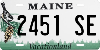 ME license plate 2451SE