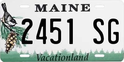 ME license plate 2451SG