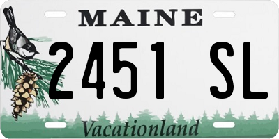 ME license plate 2451SL