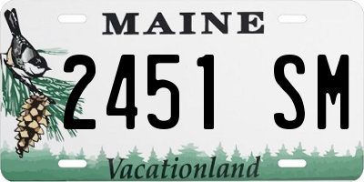 ME license plate 2451SM