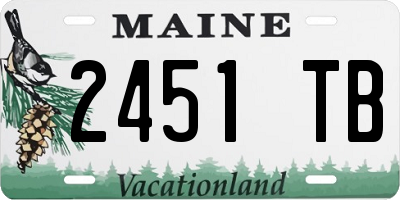 ME license plate 2451TB