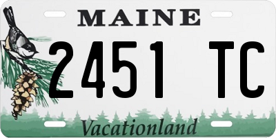 ME license plate 2451TC