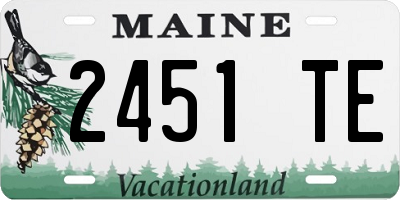 ME license plate 2451TE