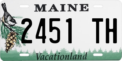 ME license plate 2451TH
