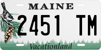 ME license plate 2451TM