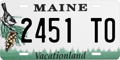 ME license plate 2451TO