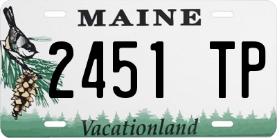ME license plate 2451TP