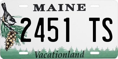 ME license plate 2451TS