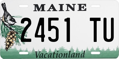 ME license plate 2451TU