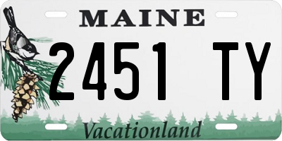 ME license plate 2451TY