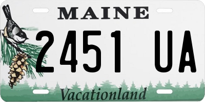 ME license plate 2451UA