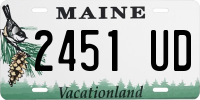 ME license plate 2451UD