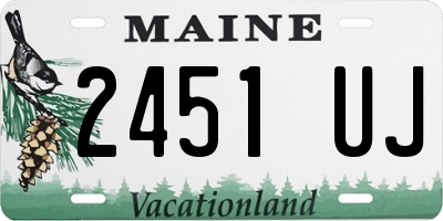 ME license plate 2451UJ
