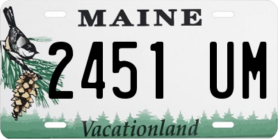 ME license plate 2451UM