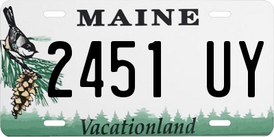 ME license plate 2451UY