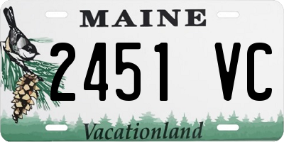 ME license plate 2451VC