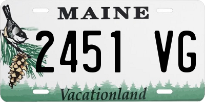 ME license plate 2451VG