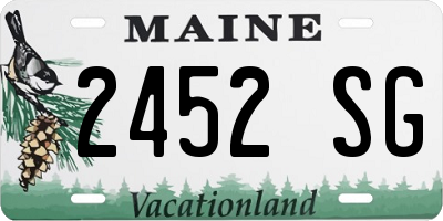 ME license plate 2452SG