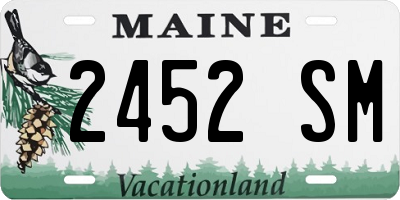 ME license plate 2452SM