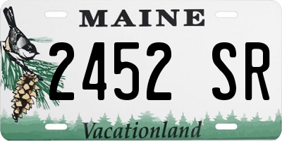 ME license plate 2452SR