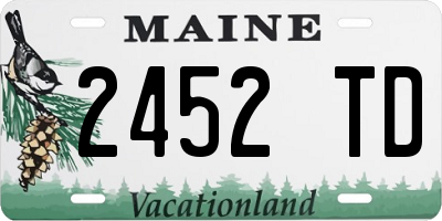 ME license plate 2452TD