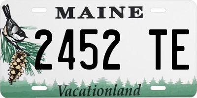 ME license plate 2452TE