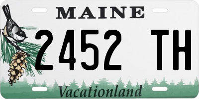ME license plate 2452TH