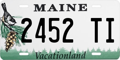 ME license plate 2452TI