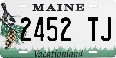 ME license plate 2452TJ