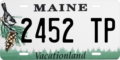 ME license plate 2452TP